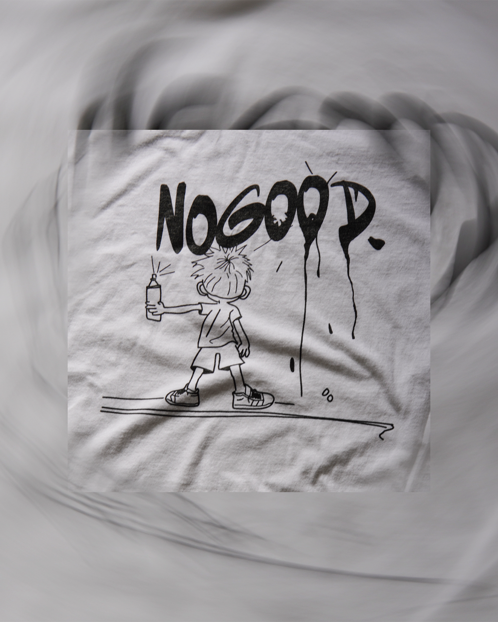 Doodle spray T white